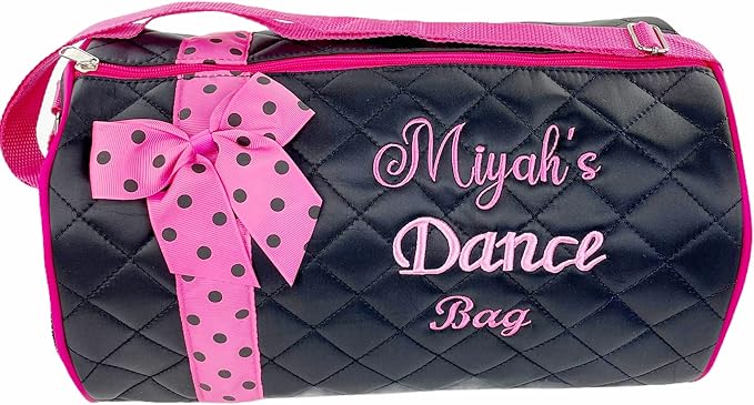 Personalized Dance Ribbon Duffel Bag With Custom Name Embroidery