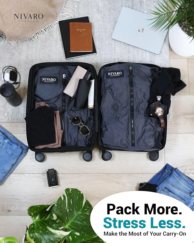 Travel Vacuum Bags with Pump (2-Pack, Large 30L) - IPX8 Waterproof Reusable Compression Bags for Travel, Space Saver Packing Cubes for Luggage, with Wireless Pump