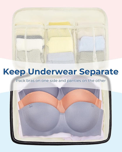 BAGSMART Compression Packing Cubes, 6 PCS Packing Cubes for Suitcases, Travel Bags Organizer for Luggage, Lightweight Packing Cube for Travel Essentials