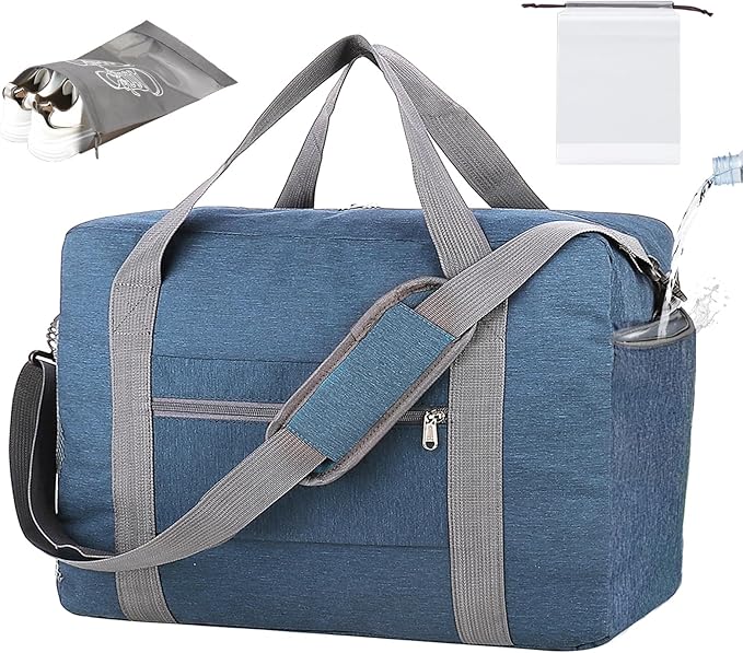 For Spirit Airlines Personal Item Bag 18x14x8 with Wet Pocket Foldable Travel Duffel Bag Underseat Carry on for Men & Women