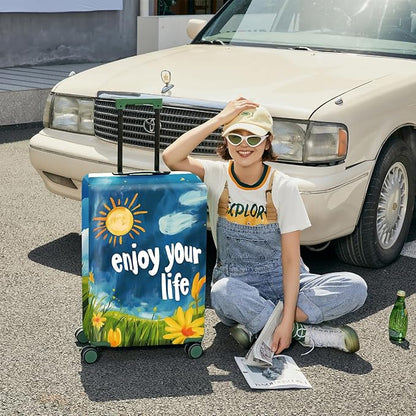 ANNA QUEEN Travel Luggage Cover Suitcase Protector Suitcase Cover Anti-Scratch,Stretchable Bag Cover Washable Durable Polyester