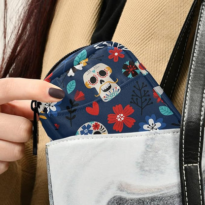 Travel Pill Organizer Weekly Small Pill Box 7 Day Pill Case Vitamin Holder Pill Bottle Organizer Cute Skull