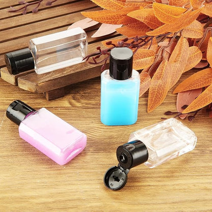 100PCS Travel Size Bottles 1oz Mini Travel Shampoo Bottles Small Plastic Empty Bottles, Refillable Cosmetic Containers with Flip Cap Clear Portable Small Bottles for Liquid, Lotions, Toner, Body Soap