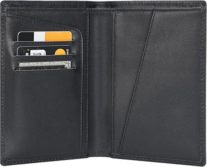 Polare Functional RFID Blocking Leather Passport Holder Travel Bifold Wallet For Men