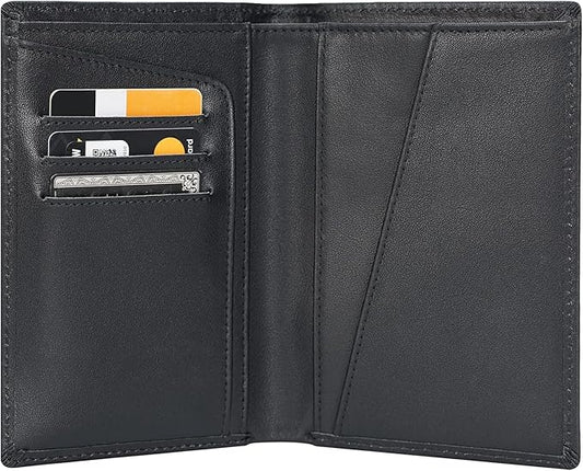Polare Functional RFID Blocking Leather Passport Holder Travel Bifold Wallet For Men