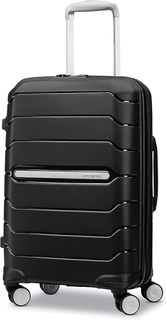 Samsonite Freeform Hardside Carry-On Luggage with Spinner Wheels - Hardshell Suitcase - TSA, Airline-Approved - Expandable Hard Shell, Smooth Rolling Wheels for Lightweight Travel – Black
