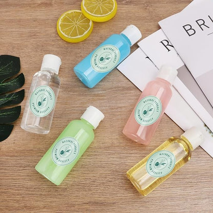 80 Pack 2.8 oz Clear Plastic Bottles with White Flip Caps, Travel-Friendly, BPA-Free Cosmetic Bottles