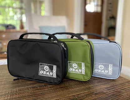 Enthusiast Gear Waterproof Electronics Organizer – Durable Travel Case for Cords, Chargers, and Gadgets – Compact, Lightweight, and Perfect for Outdoor Adventures or Daily Use (Grey)