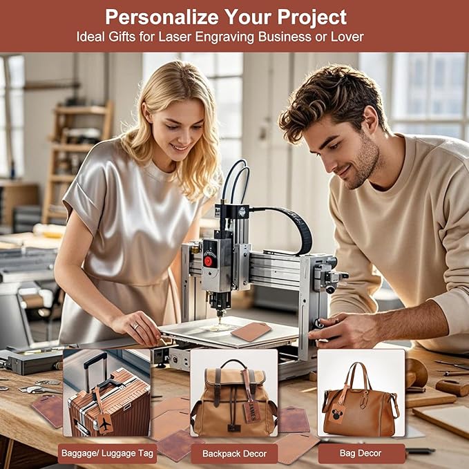 30 Sets Khaki Luggage Tags Laser Engraving Material - Ideal Laserable Engravable Leatherette Gift - Lasable Faux PU Leather Name ID for Suitcases Bag Backpack to Easily Distinguish during Trip