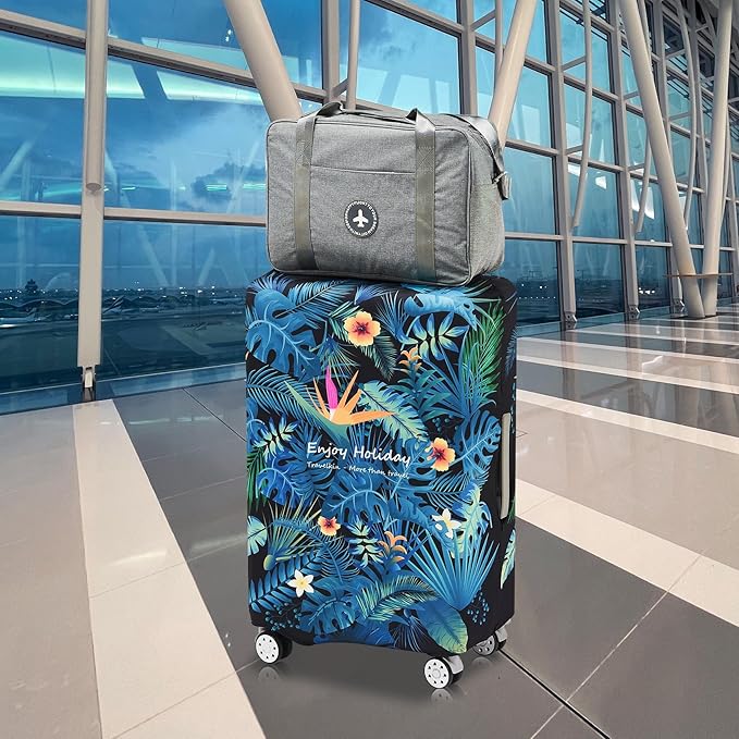 Travelkin Luggage Covers For Suitcase Tsa Approved,Suitcase Cover Protector Fit 18-32 Inch Luggage (Paradise, S)