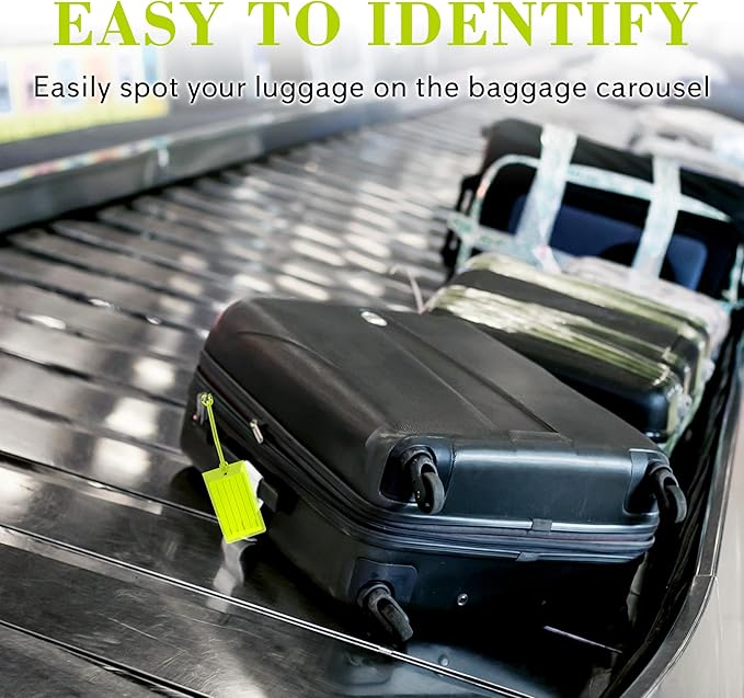 30 Pack Luggage Tags for Suitcases, Airplane Travel Essentials for Flying, International Travel Must Haves, and Luggage Accessories by Sodsay