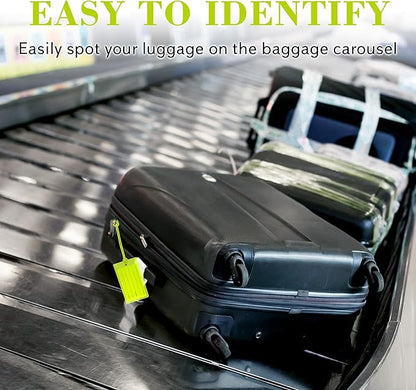 100 Pack Luggage Tags for Suitcases, Airplane Travel Essentials for Flying, International Travel Must Haves, and Luggage Accessories by Sodsay