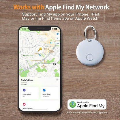 Reyke Air Tracker 4 Pack, Smart Tag Luggage Finder, Works with Apple Find My (iOS Only), Item Locator for Keys, Luggage, Backpack, IP67 Waterproof
