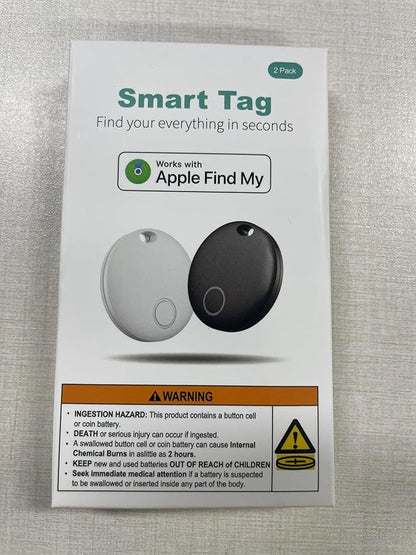 Air Tracker 2 Pack, Smart Bluetooth Tracker Works with Apple Find My (iOS Only), Item Finder Trakcer Tag Locator for Luggage, Backpack, IP67 Waterproof
