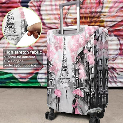 Travel Luggage Cover Suitcase Protector Fits 18-32 Inch Wheel Covers PatternedTravel Related Items Flower Luggage Protector Elastic L