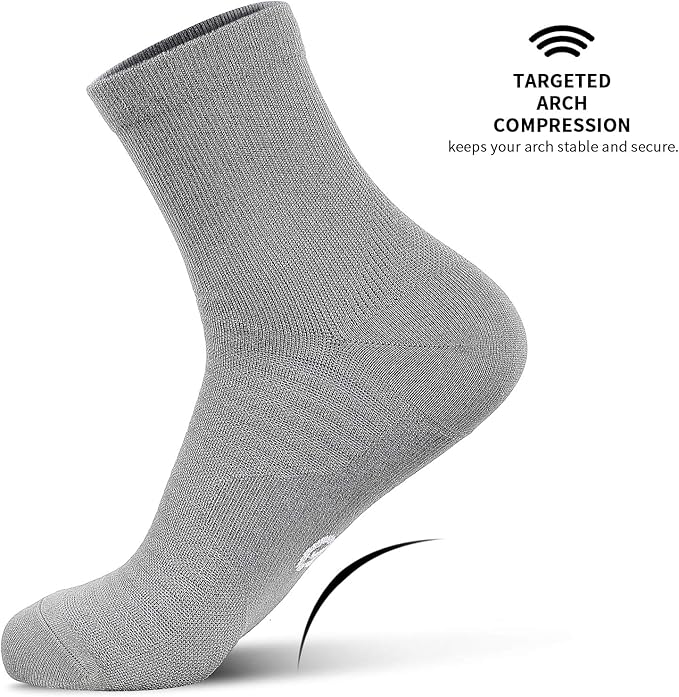Compression Running Ankle Socks for Men and Women (6 Pairs), Quarter Athletic Socks for Running, Cycling, Golf, Work