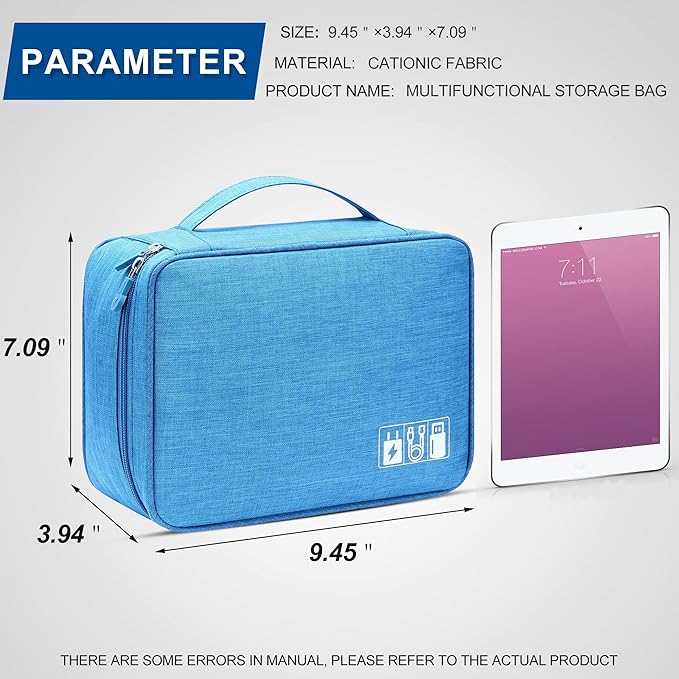 SELLYFELLY Electronics Organizer Travel Universal Cable Organizer Bag Waterproof Electronics Accessories Storage Cases for Cable, Charger, Phone, USB, SD Card, Hard Drives, Power Bank, Cords