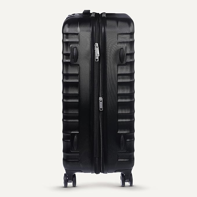 Amazon Basics 30" Hardside Large Checked Luggage, Hardshell Suitcase With Wheels, Expandable For Up to 15% More Space, With Scratch-Resistant Surface, Four Multi-directional Wheels, Black