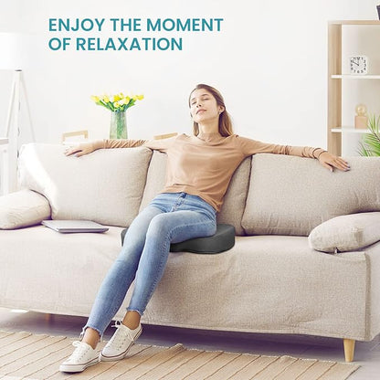 Office Chair Seat Cushion, Cooling Gel Enhanced Memory Foam Cushion for Long Sitting - Back, Sciatica, Coccyx, Tailbone Pain Relief Pillow - for Office, Gaming, Car, Wheelchair - Grey, X-Large