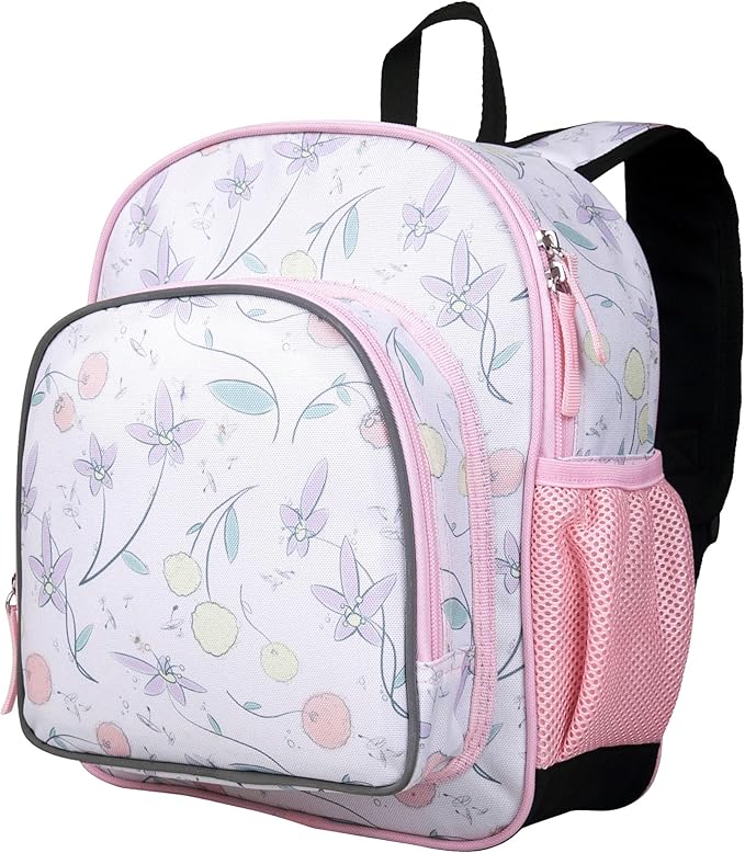 Wildkin JumpOff Jo 12-inch Kids Backpack – Lightweight, Durable Toddler Bag - Fairy Blossom