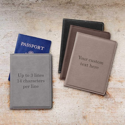 Lifetime Creations Create Your Own Personalized Passport Cover - Black, Custom Passport Holder Passport Case