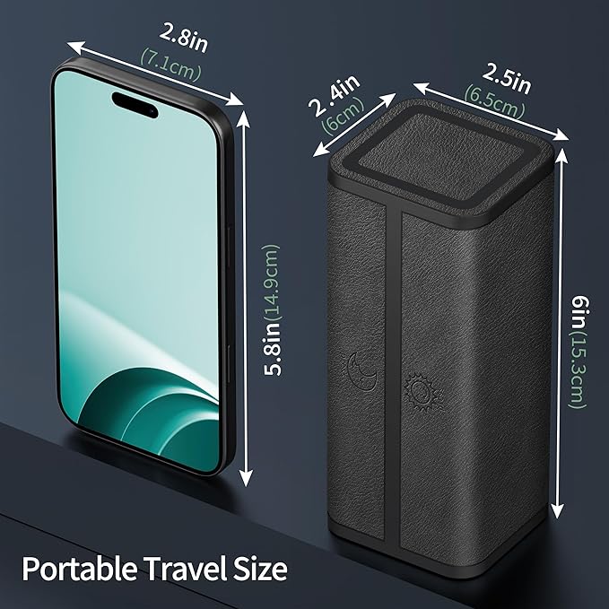 Pill Organizer 2 Times a Day, Am Pm Twice Daily Pill Case, Detachable Large Travel Pill Box 7 Day, Weekly Pill Container for Vitamin Medicine Supplement Fish Oil (Black)