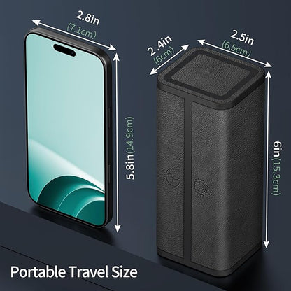 Pill Organizer 2 Times a Day, Am Pm Twice Daily Pill Case, Detachable Large Travel Pill Box 7 Day, Weekly Pill Container for Vitamin Medicine Supplement Fish Oil (Black)