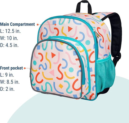 Wildkin 12-inch Kids Backpack – Padded, Adjustable, Ideal for Daycare & Travel - Confetti Peach