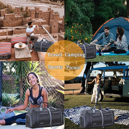 Woogwin Travel Duffel Bag Large Foldable Waterproof Overnight Bag for Beach Swim Bags Pool Sports Gym