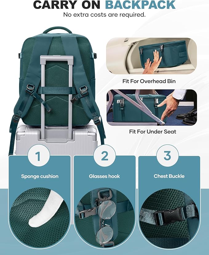 coofay Large Vacuum Backpack Travel with Pump Vacpack Travel Backpack with Vacuum System Compression Backpacks for Travel Easy Vac Pack Carry on Luggage