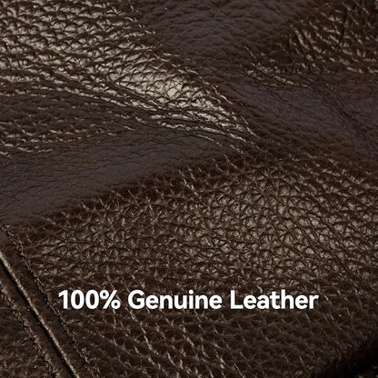 Leather Fanny Pack for Men Women,Genuine Leather Waist Belt Bag with Adjustable Strap Belt Hip Bag with Multi-Pockets for Travel Sports Running Cycling Hiking (brown)