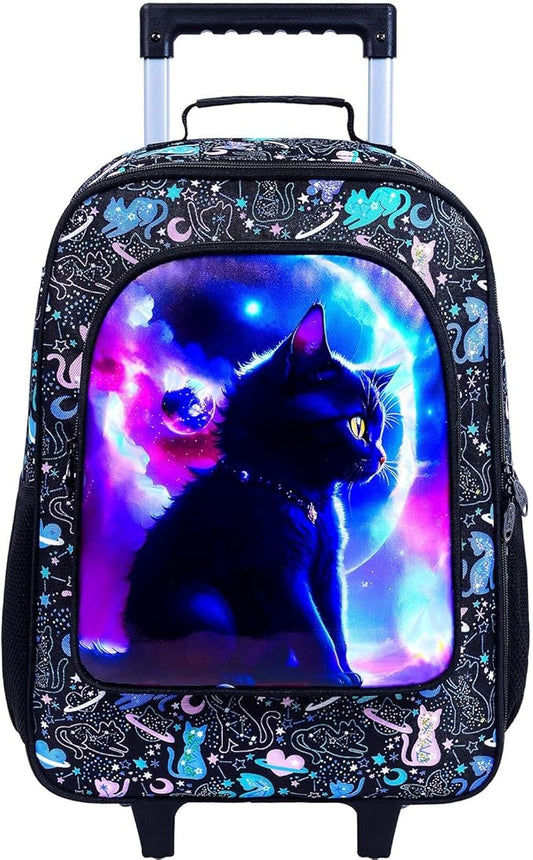 Kids Suitcase with Wheels for Girls and Boys, Rolling Carry on Luggage for Toddler Children