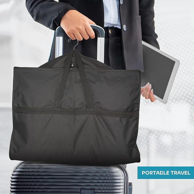 3 packs Garment Bags for Travel and Closet Storage with Zipper Pocket, Heavy Duty Waterproof Hanging Suit Bag with Handles for Suits, Coats, Jackets, Shirts