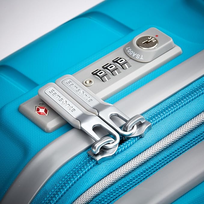Samsonite Freeform Hardside Carry-On Luggage with Spinner Wheels - Hardshell Suitcase - TSA, Airline-Approved - Expandable Hard Shell, Smooth Rolling Wheels for Lightweight Travel - Ocean Blue