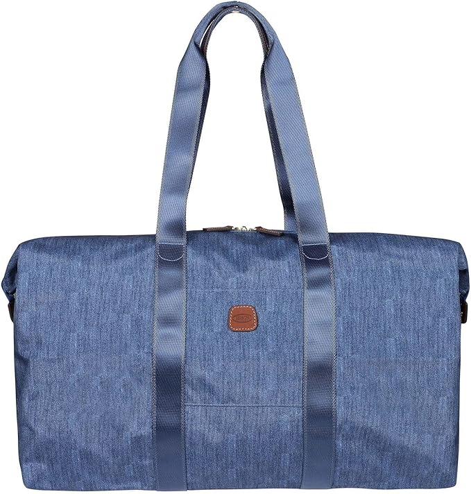 Bric's X-Bag/X-Travel 2.0 Overnight Weekender Folding Duffel Bag - 22" Carry On Bag - Jeans