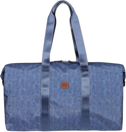 Bric's X-Bag/X-Travel 2.0 Overnight Weekender Folding Duffel Bag - 22" Carry On Bag - Jeans