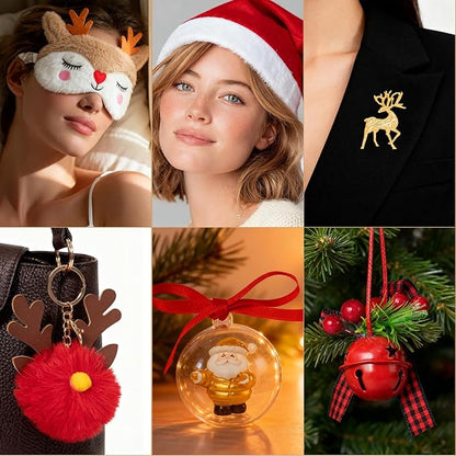 Advent Calendar 2025 Christmas Gifts for Women Mom - Luxury Gift Box with Brooch and Cute Sleeping Mask, Bath and Body Spa Gift for Women｜Spa Set Bath Gift Idea for Female Friends