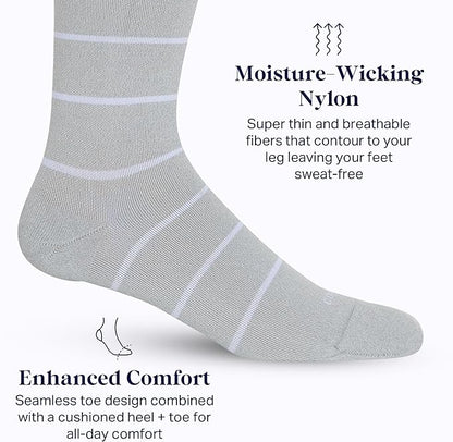 Comrad Recycled Cotton Knee High Socks - 15-20mmHg Graduated Compression Socks - Soft & Breathable Support Socks, Unisex