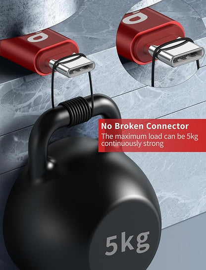 USB C Cable 10FT, 2Pack USB A to USB C Charger Cable, Type C Cable 3A Fast Charging Upgraded Extra Durable Braided USBC Cord Compatible with iPhone 17/16 15 Pro Max/Samsung Galaxy S23 and More-Red