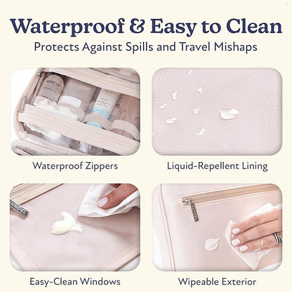 VANDEL Waterproof Hanging Toiletry Bag for Travelling, Hanging Makeup Organizer Bag, Cosmetic Travel Bags for Women Travel Toiletry Bags, Makeup Case Toiletries Organizer Hygiene Bathroom Shower Caddy