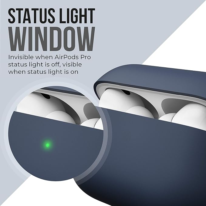 KeyBudz AirPods Pro Case with Keychain Hybrid Shell Series Compatible with AirPod Pro Case Cover (Midnight Blue)