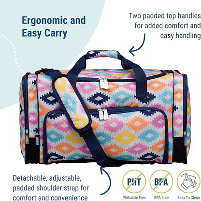 Wildkin Kids Weekender Duffel Bag – Carry-On Size for School, Travel, & Sleepovers