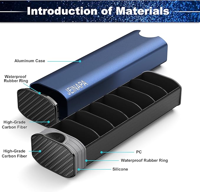 Extra Large Pill Organizer 7 Day, Aluminum Daily Pill Box, Weekly Travel Pill Case, Cute Pill Holder to Hold Vitamins, Medicines, Pills, Supplements