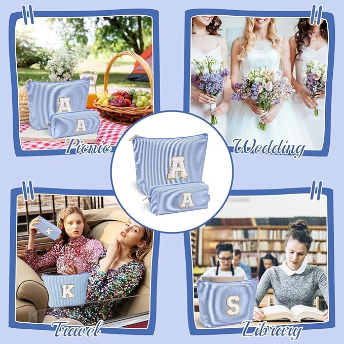 YOOLIFE Makeup Bag Cosmetic Bag, Travel Makeup Bag Portable Pouch Open Flat Make Up Organizer Bag for Toiletries Brushes Small Makeup Bag Gifts for Wife Sister Friend Teacher Girlfriend Mothers Day O