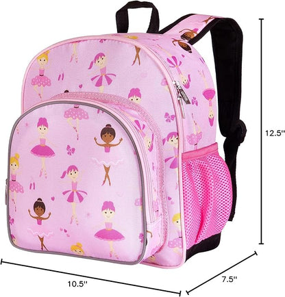 Wildkin 12-inch Kids Backpack – Padded, Adjustable, Ideal for Daycare & Travel - Ballerina