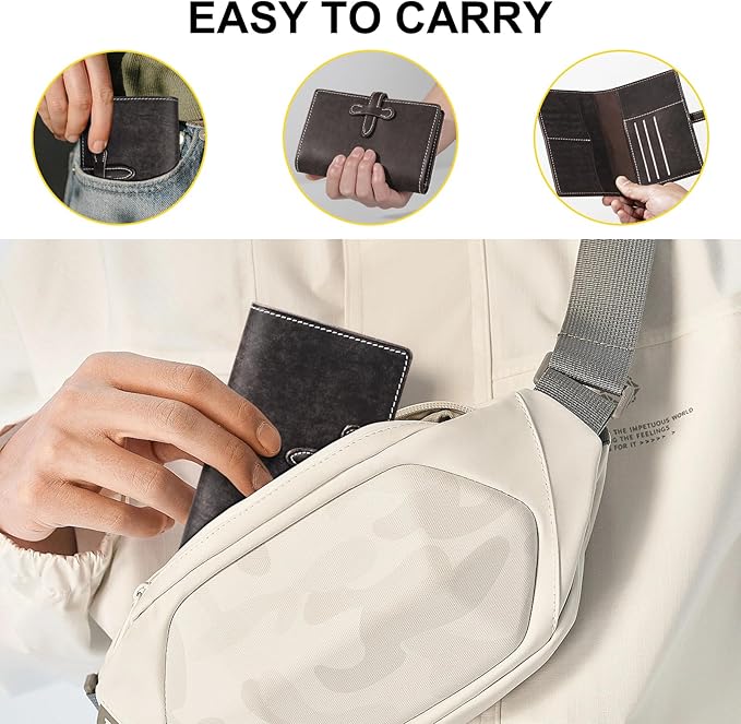 Leather Passport Holder for Travel Women Men, RFID Blocking Card Slot, Top-Grain leather with Magic Buckle, Boarding Pass Pocket,Retro Passport Wallet,Dark Gray