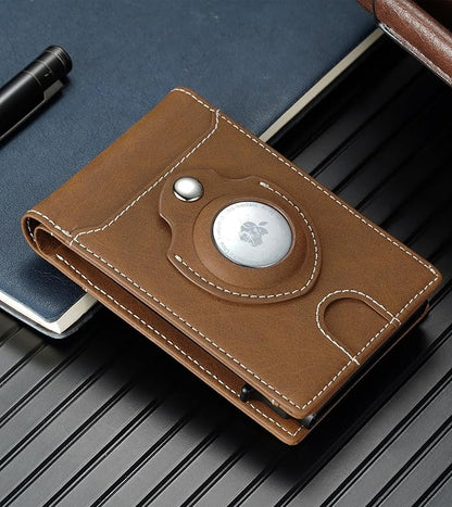 furid Airtag Wallet For Men - Smart Apple Air Tag Wallet with Airtag Holder, Rfid Pop Up Slim Minimalist Wallets,Gifts Boxed