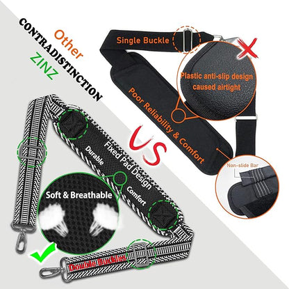 ZINZ Shoulder Strap, 57" Padded Adjustable Shoulder Bag Straps Replacement for Bags with D-Ring（TH01B03）