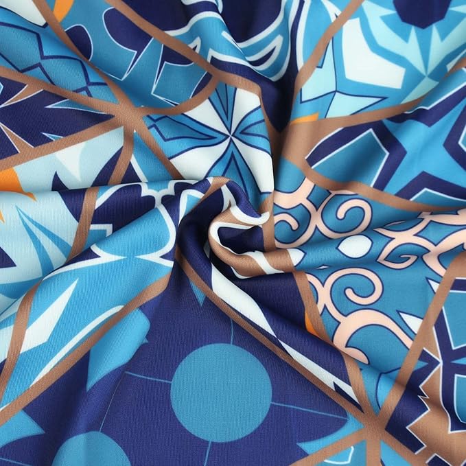 Explore Land Travel Luggage Cover Suitcase Protector Fits 27-30 Inch Case (Portuguese tiles, L)