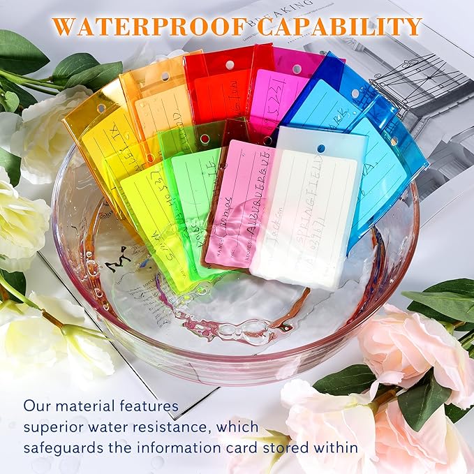 30 Pack Luggage Tags for Suitcases, Airplane Travel Essentials for Flying, International Travel Must Haves, and Luggage Accessories by Sodsay